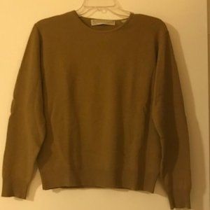 Tan two-ply cashmere ladies large sweater